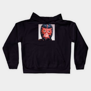 Chrystia: Wrestling Mask Portrait Kids Hoodie